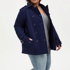 torrid Navy Blue Pea Coat